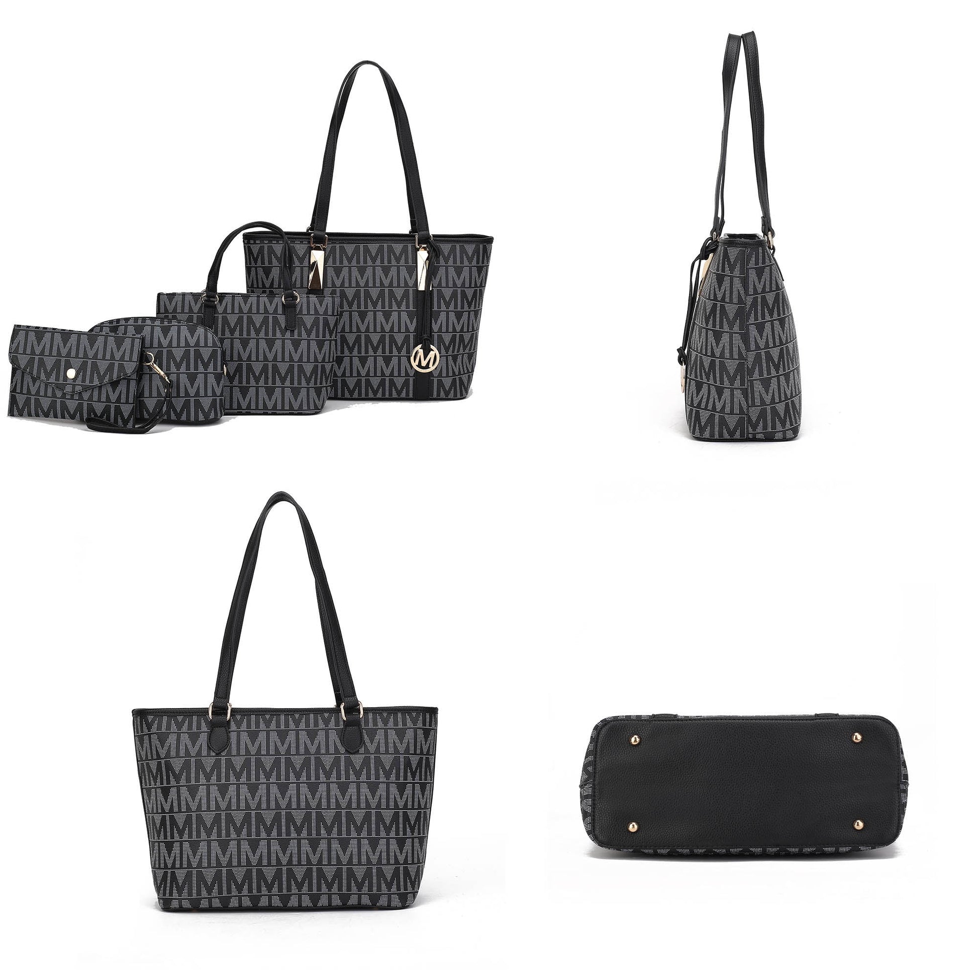 Alexy Women'S Tote Bag, Small Tote Bag, Pouch Purse & Wristlet Wallet Bag 4 Pcs Handbag Set by Mia K - Red